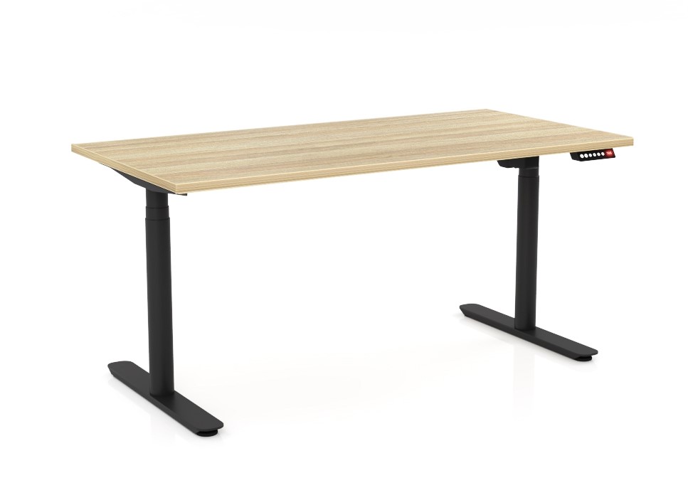 Agile Motion+ Round Adjustable Straight Desk